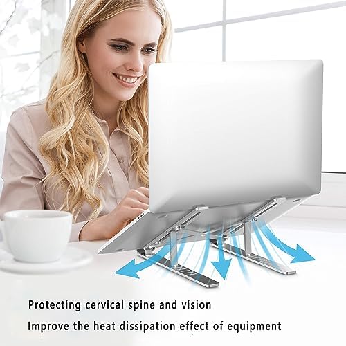 T Legend Laptop Stand for Desk,Very Portable and use Anywhere,Compatible with 9-15 inch Laptops(Plastic Pink)