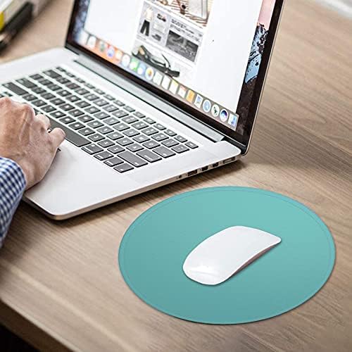 Dapesuom Round Mouse Pad, 8.7 x 8.7 Inch Premium-Textured Washable Non-Slip Rubber Base Cute Small Mouse Mat with Stitched Edge for Women Wireless Computer Laptop Gaming Desk Accessories, Green