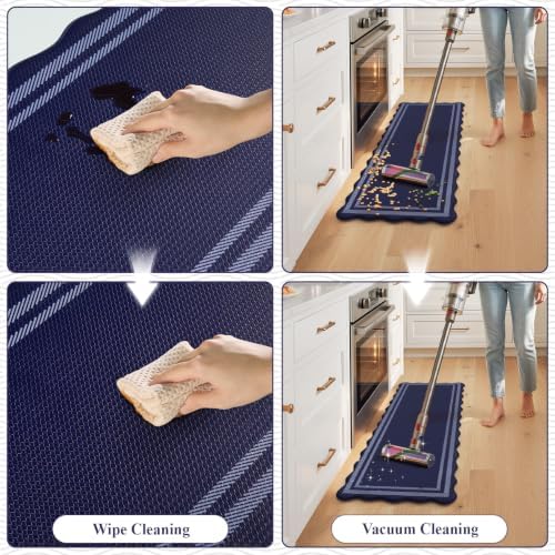 KIMODE Anti Fatigue Mats for Kitchen Floor,Farmhouse Kitchen Rugs Sets of 2