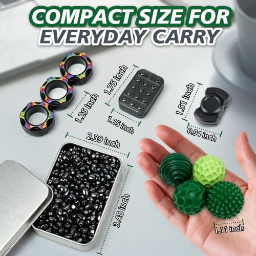 10 Pcs Magnetic Fidget Toys for Adults Teens Metal Sensory Toy Cool Gadgets
