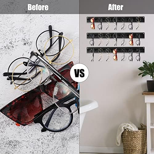 Chunful 5 Pack Acrylic Sunglasses Organizer Storage Sunglasses Holder Organizer Wall