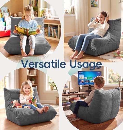 Hobestluk Small Bean Bag Chair Fireside Floor Chair BeanBag Couch Togo Sofa