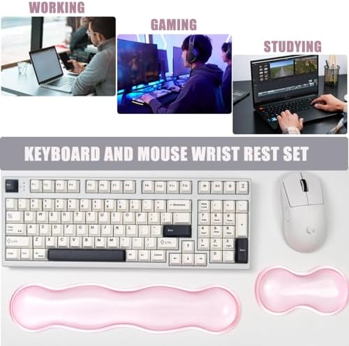 Clear Gel Mouse Wrist Rest, Pink Cute Wrist Rest