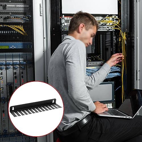 Sumnacon Wall Mounted Cable Hanger and Organizer, 13 Cable Slot Cable Hanger,Iron Cable Rack-Slots Width from 6 to 9mm for Cord Management,Black