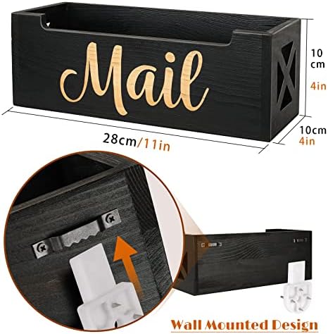 Wooden Mail Organizer Countertop