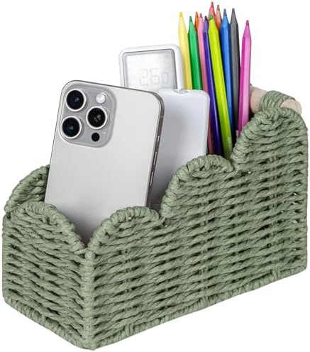 CubesLand Bedside Table Desk Organizer Caddy, Remote Pen&Pencil Holder Cup