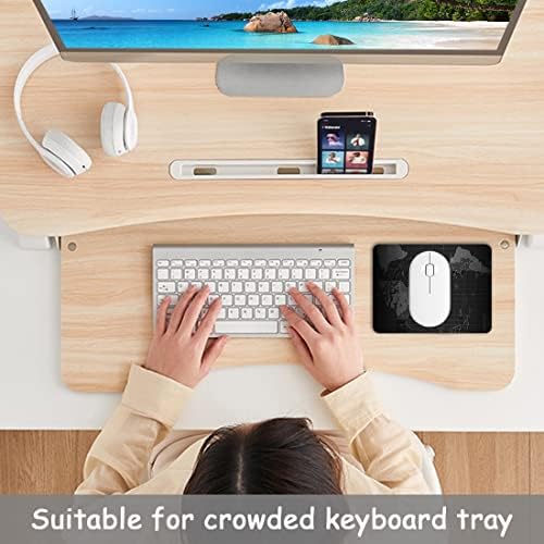 Dapesuom Small Mouse Pad, 6 x 8 Inch Thick Rubber Premium-Textured Non-Slip Portable & Washable Mini Mouse Mat for Women Men Wireless Laptops Keyboard Tray Gaming Work Computer Office Travel, Map