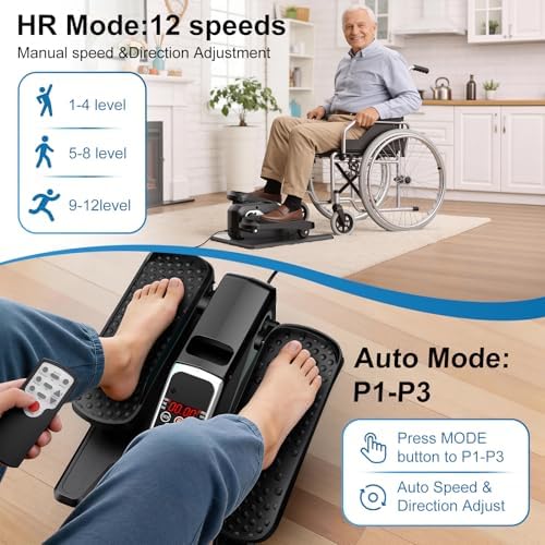 Under Desk Elliptical Leg Exerciser While Sitting for Seniors