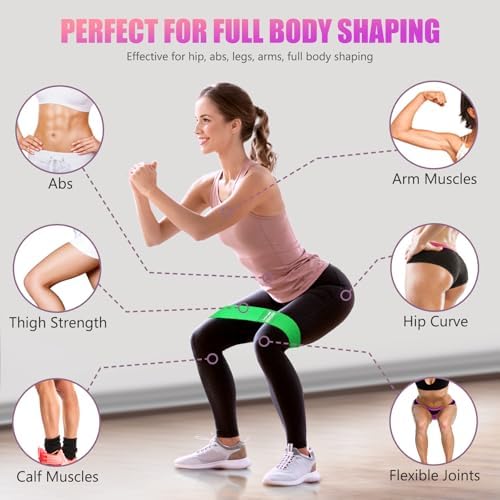 Resistance Bands for Working Out, Exercise Workout Bands for Women & Men, 5 Levels Elastic Stretch Bands for Exercise with Carry Bag for Physical Therapy, Home Fitness, Strength Training, Yoga