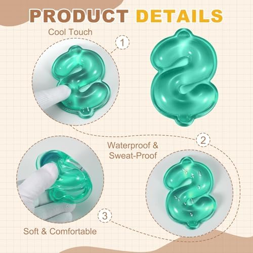 PATIKIL Gel Wrist Rest, Wrist Support for Mouse Dollar Shape Ergonomic Mouse Pad Soft Silicone Support Comfortable Cushion for Computer Gaming Office Home, Green