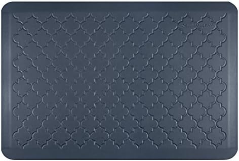 WellnessMats Estates Collection Anti-Fatigue Kitchen Mat, 6 x 2 Foot, Lagoon