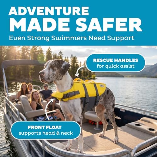 Outward Hound Granby Splash Dog Life Jacket, Life Vest, Yellow, XL