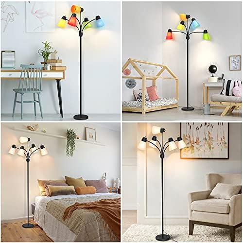 LED Floor Lamp, Medusa Adjustable Multi Head Modern Tall Standing Light