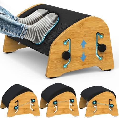 YEASHEIN Adjustable Office Foot Rest Under Desk at Work with 8 Positions