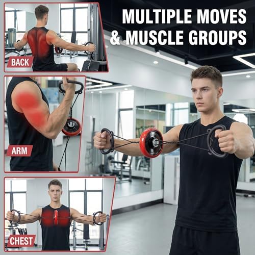 Fun Family Workout Challenges Portable Chest Exercises Trainer,Button-on-a-String Arm Resistance Bands,Chest Clip Muscle Expander,Twister Muscle Arm Strength&Biceps Trainer,Teen Gifts