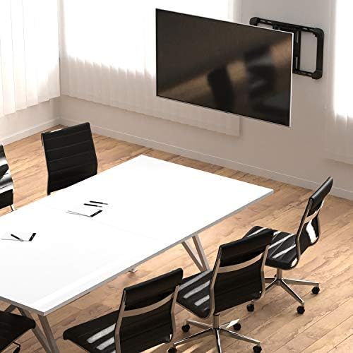 Amazon Basics Heavy Duty Extension Dual Arm, Full Motion Articulating TV Mount with Tilt and Swivel for 37" to 80" TVs up to 132 lbs, VESA Compatible, Fits LED LCD OLED Flat Curved Screens, Black