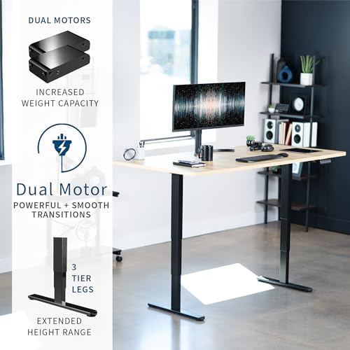 VIVO Light Wood 71 x 36 in Standing Desk, DESK-KIT-2B7C-36