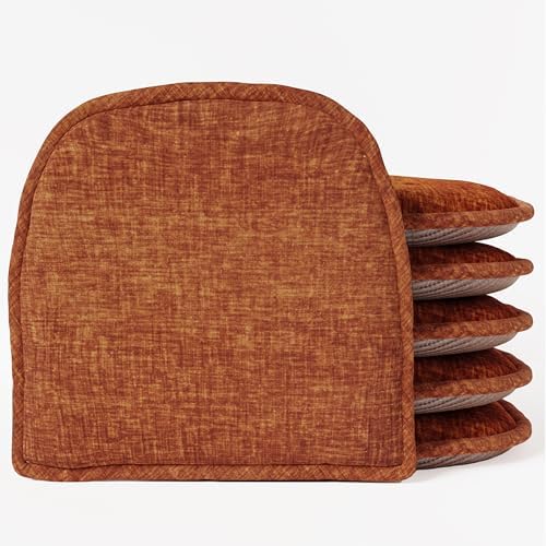 Klear Vu Raindrop The Gripper Non Slip Chair Cushions, Soft & Comfortable Seat Pad, Sitting Pillow for Kitchen, Dining or Office, 6 Count (Pack of 1), Cayenne