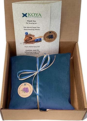 KOYA Naturals Soft Velvet Flax Seed Lavender Pillow Microwave Heating Pad