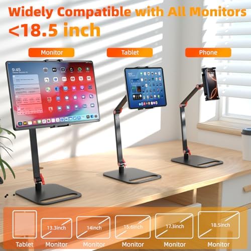 Upgrade Portable Monitor Stand Tool-Free Adjustment Tablet Holder