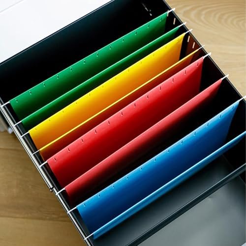 pmybupo Colored File Folders,6 Pack Yellow Letter Size Hanging File Folders with 1/5-Cut Tabs,Ideal for Home and Office Organization and Papers Classification