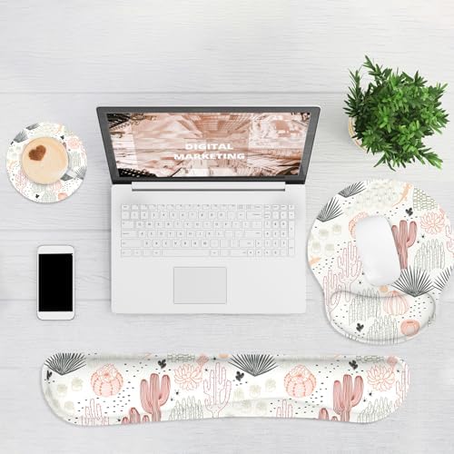 Ergonomic Mouse Pad with Wrist Rest and Keyboard Wrist Rest, Mousepad