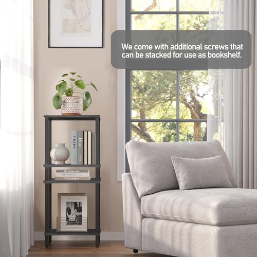 TUTOTAK End Table with Charging Station, Side Table, Nightstand