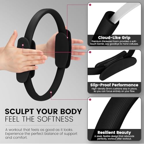 Pilates Kit for Women 13PCS, Pilates Ring Ball Resistance Bands Workout Set