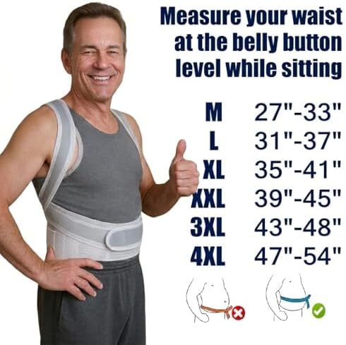 The Natural Posture Posture Corrector for Men and Women - Lumbar Back Brace and Shoulder Straightener - Helps Provide Lower Back Support and Relief - Adjustable, Comfortable and Easy to Wear