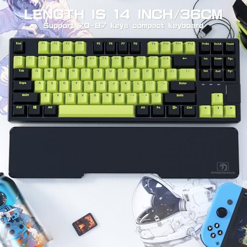 Acrylic Keyboard Wrist Rest - TENKEYLESS 80% Keyboard- Mechanical Keyboards Ergonomic Palm Rest for Computer Keyboard,Anti-Slip Base,Wrist Pad for Laptop,Office & Home-Easy Typing (Black)
