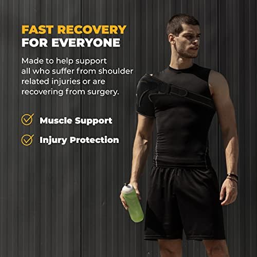 CopperJoint Rotator Cuff Shoulder Brace, Adjustable Wrap Support, One Size
