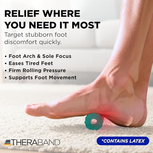THERABAND Foot Roller for Plantar Fasciitis, Arch & Heel Massager, Green
