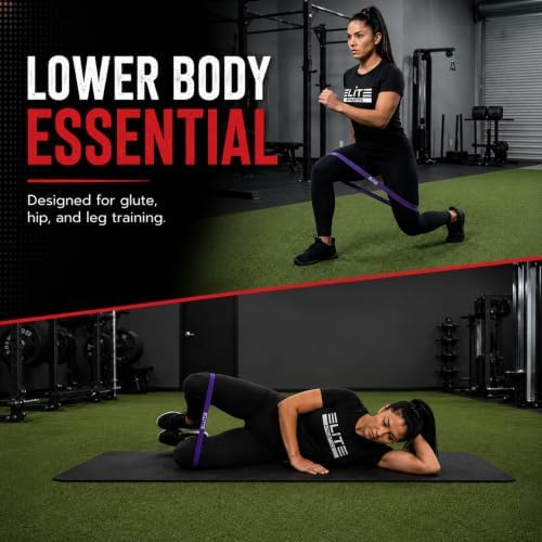 Heavy Thick Resistance Bands Set of 4, 5X Thicker, Short Monster Band, Deadlift Band, Loop Resistance Booty Bands, Glute Activation, Strength Training, Squats & Warm-Up