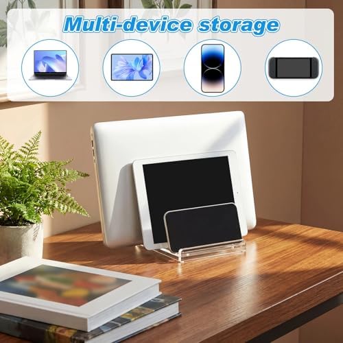 Chunful 4 in 1 Vertical Laptop Stand Holder Organizer
