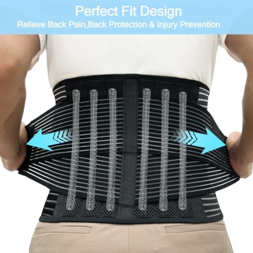 Back Brace Support for Lower Back pain Women and Men 04 Black-XXL