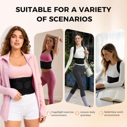 Posture Corrector for Women Men, Adjustable Full Back Brace with Compression Lumbar Support, Breathable Mesh Back Straightener for Back Relief, Hunchback Slouching Office Work Yoga Walking-3XL