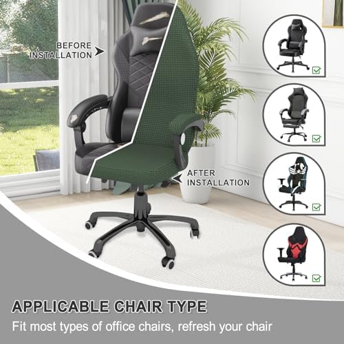 Gaming Chair Cover Game Chair Cover for Reclining Rotating Chair, Green