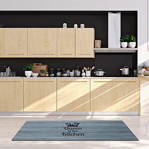 J&V TEXTILES 20" x 55" Comfort Collection Kitchen Anti-Fatigue Runner Mat (Queen of The Kitchen)