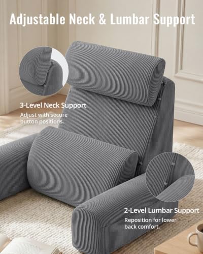 Blissful Diary Reading Pillow with Adjustable Neck & Lumbar Support, 21"