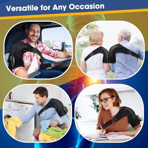 WoloyHeatie Cordless Shoulder Heating Pad with Massage, FSA Eligible Items