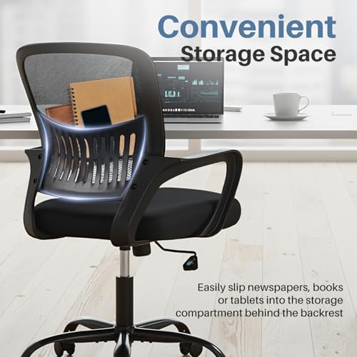 DUMOS Home Office Chair, Computer Desk Chair, Lumbar Support