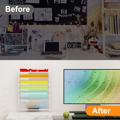 Kuntine.B Wall File Organizer Office Hanging Magazine Holder Wall File Organizer for Office Home