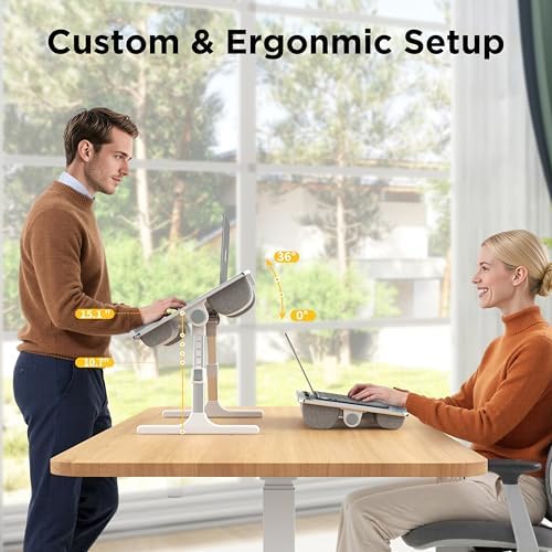 FoldWise 2-in-1 Bed & Lap Desk with Soft Cushion, Adjustable Height & Angle