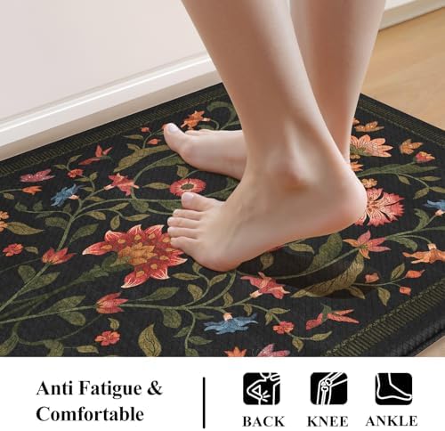 Collive Kitchen Rugs Sets of 2, Waterproof Anti Fatigue Kitchen Mats