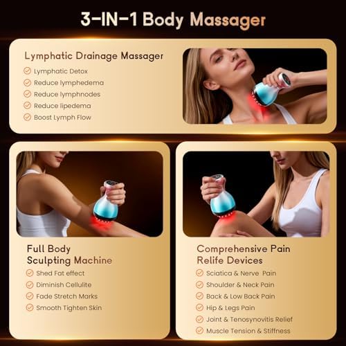 Electric Lymphatic Drainage Massager for Body Anti-Cellulite Sculpting Tool