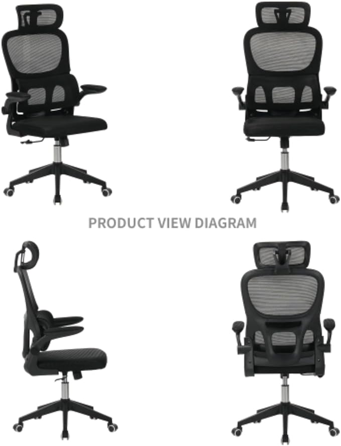 Office Chair, Ergonomic Breathable Mesh, Adjustable High Back Lumbar Support,Comfy Computer Chair for Home Office