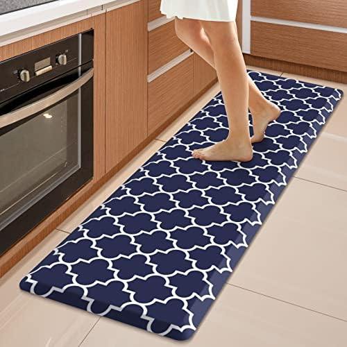 WISELIFE Kitchen Mats and Rugs Cushioned Anti-Fatigue, 17.3"x 60", Blue