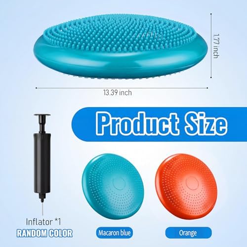 Outus 2 Pcs Balance Disc Kids Inflated Wobble Cushion