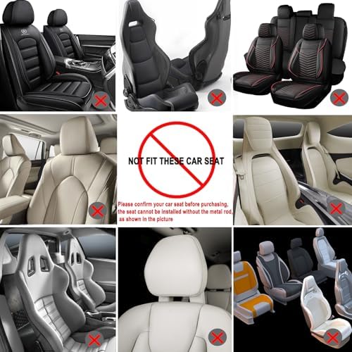 JZCreater Car Headrest Pillow, 180°Adjustable Head Neck Support Pillow, U- Shaped, Travel Sleeping Car Headrests, Only for Car Seat Headrest with 2 Metal Poles， Not for Fixed or Integrated headrests