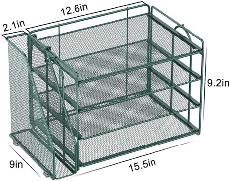 Spacrea 4-Tier Paper Organizer for Desk with File Organizer